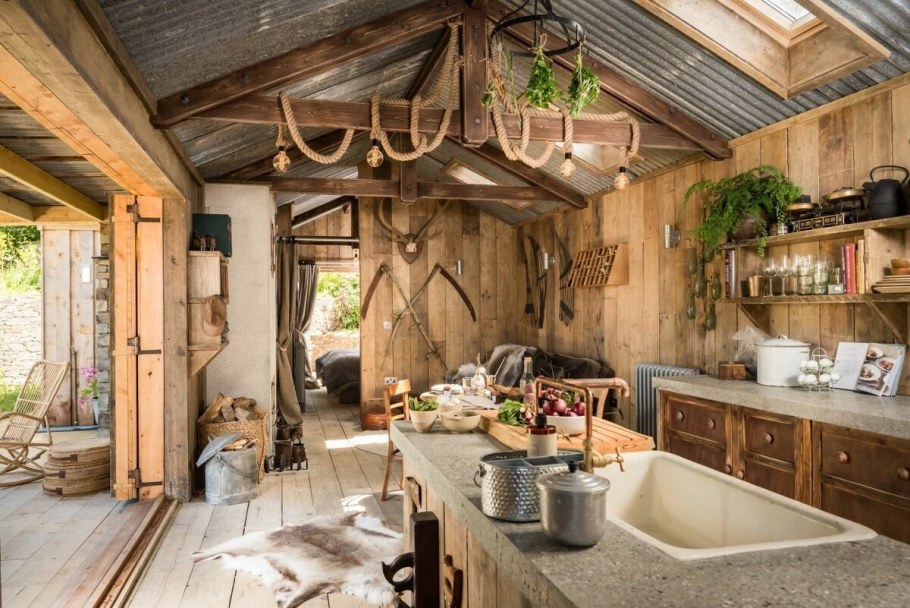 Охотничий дом рустикальный стиль