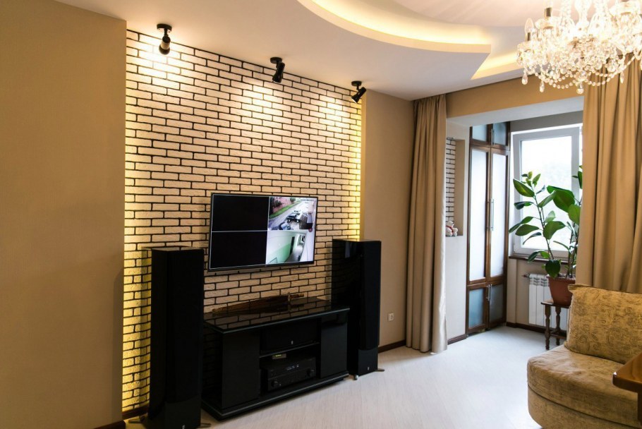 Кирпичная внутрикомнатная перегородка