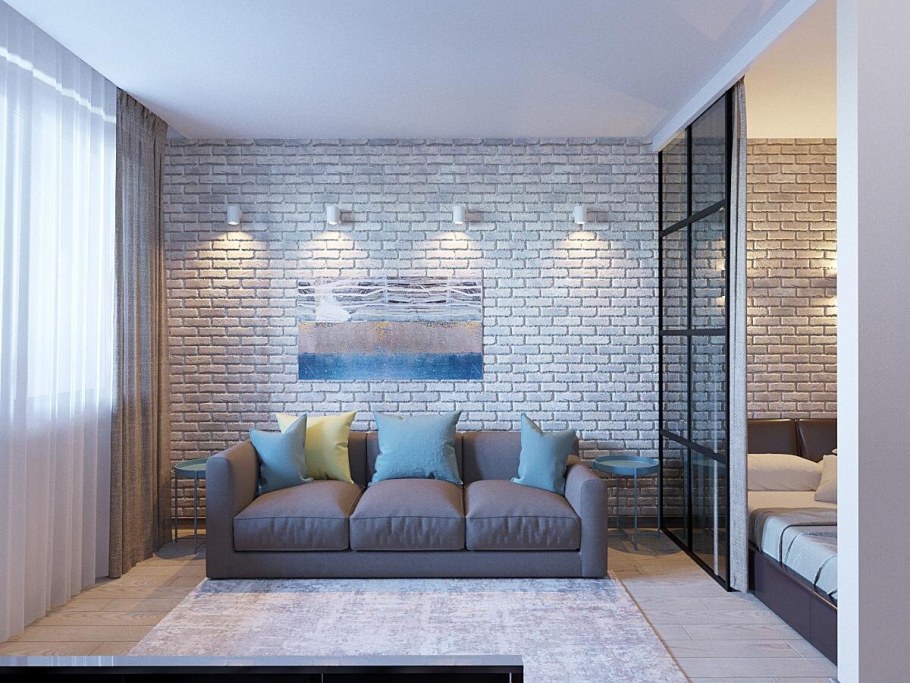 Зонирование с помощью обоев