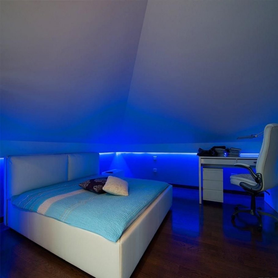 Светодиодная лента в интерьере спальни