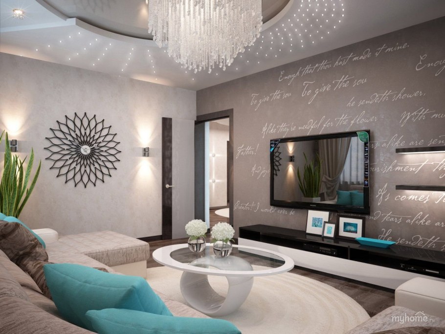 Гостиная в светлых тонах