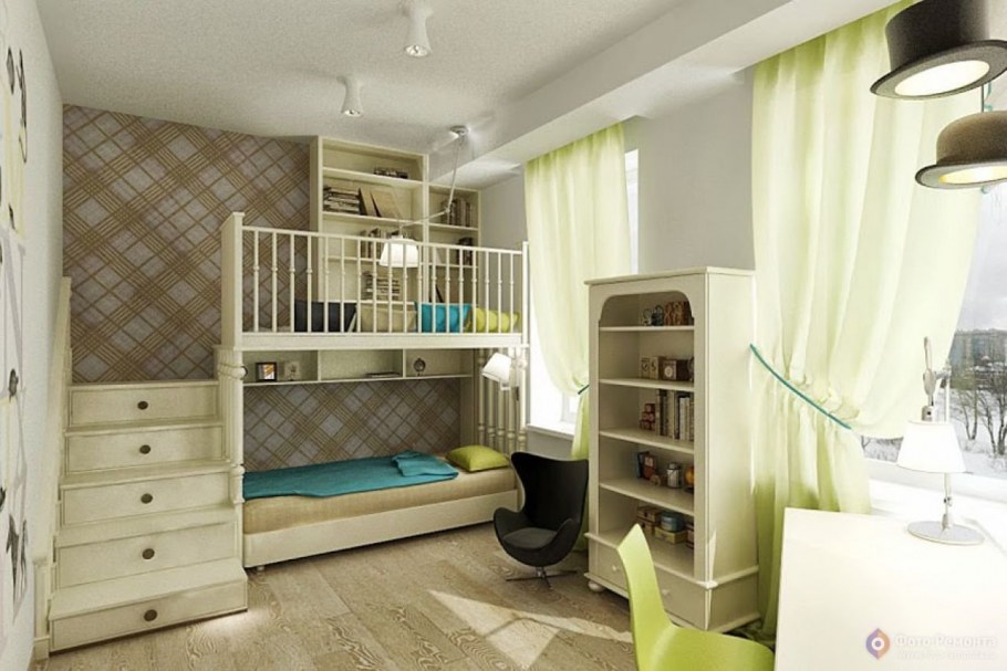 Планировка детской комнаты для ребенка и взрослого