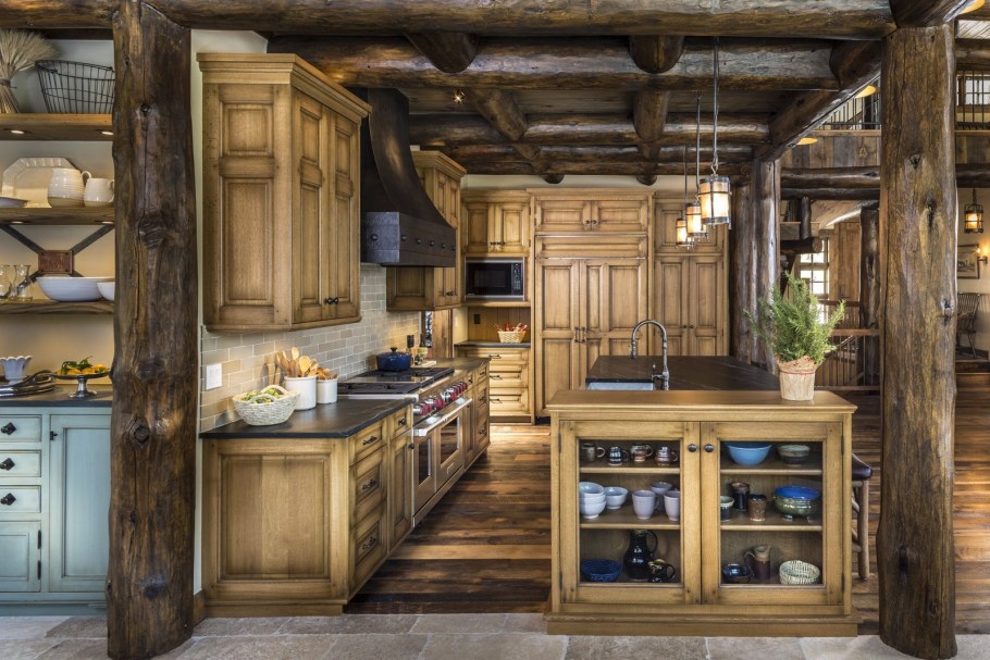 Интерьер рустикальный стиль Шале кухня