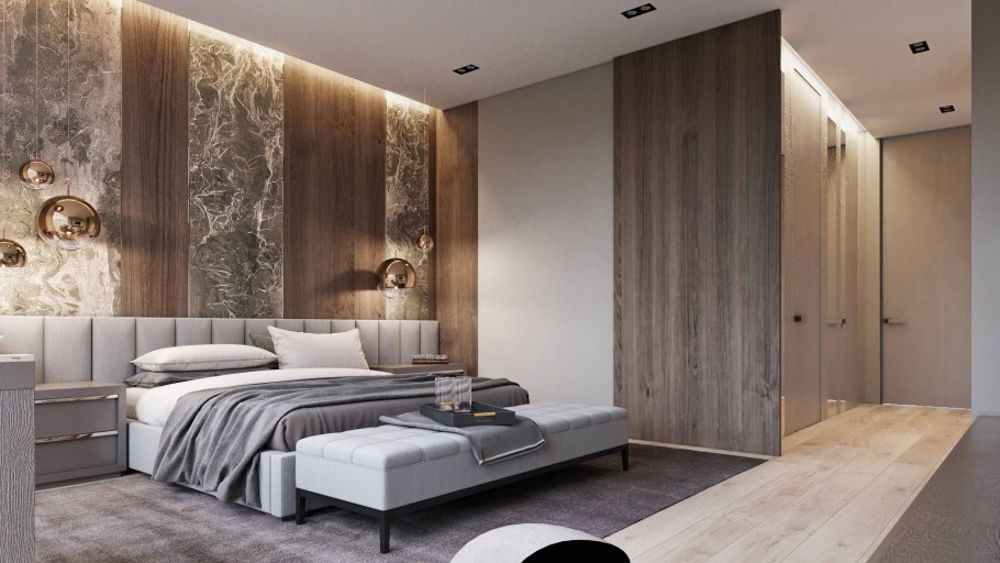 Интерьер с деревом в современном стиле