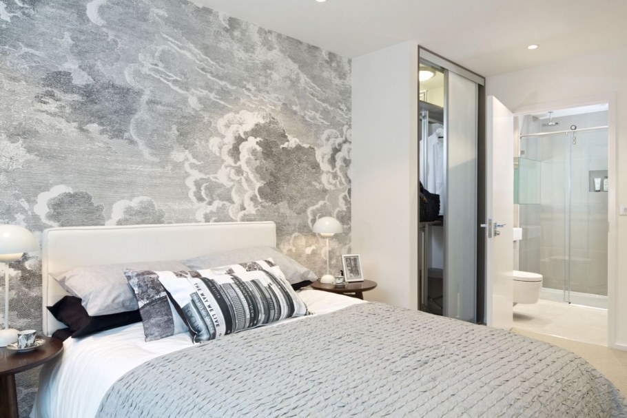 Фрески в интерьере спальни