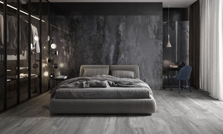 Мрамор в спальне