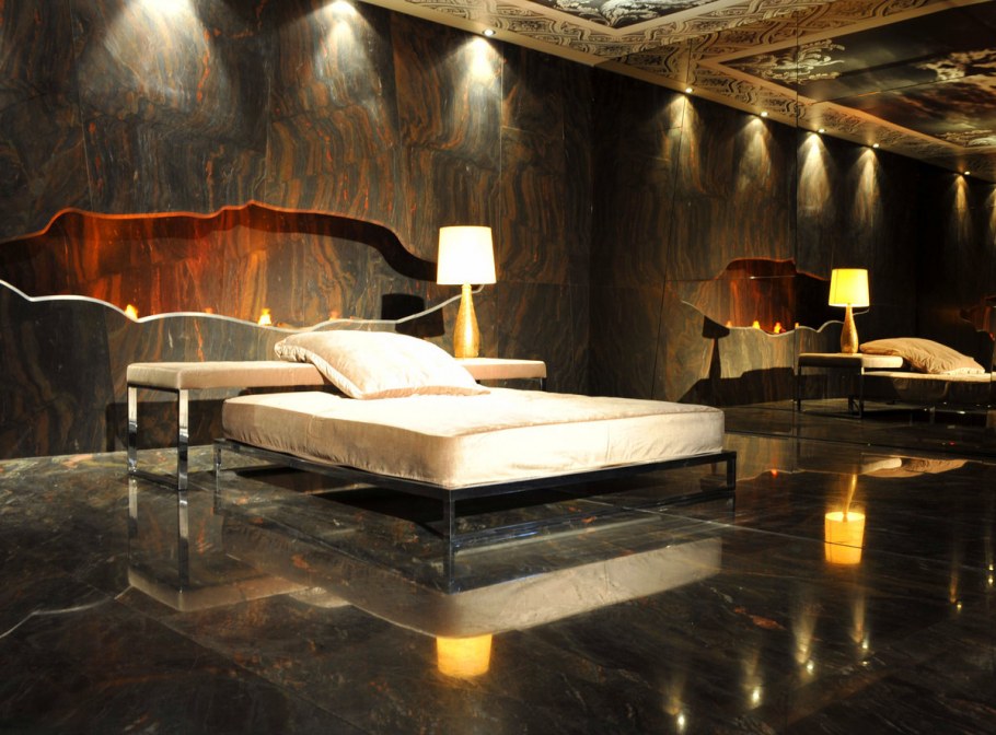 Фреска мраморная фактура в интерьере