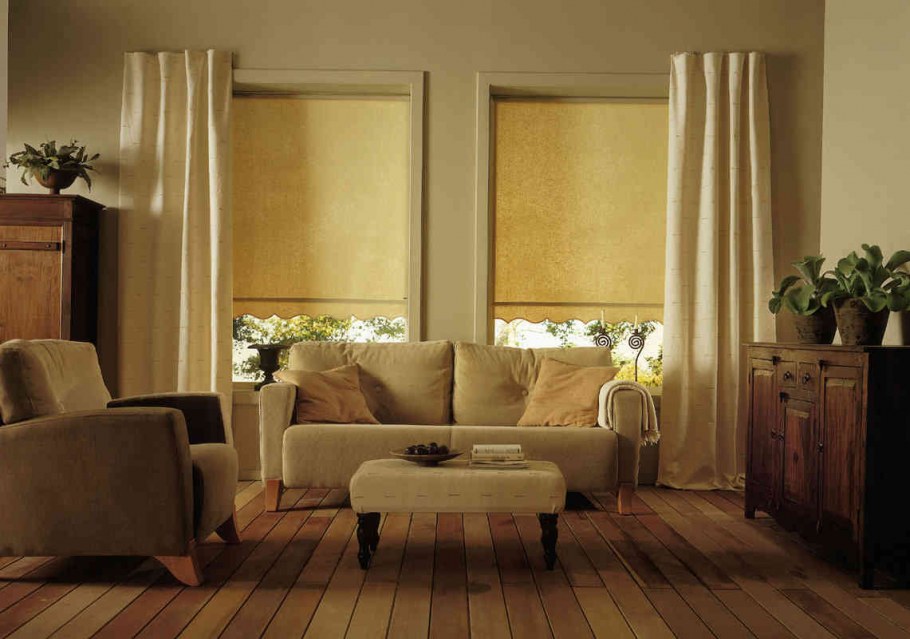 Римские шторы с ламбрекеном