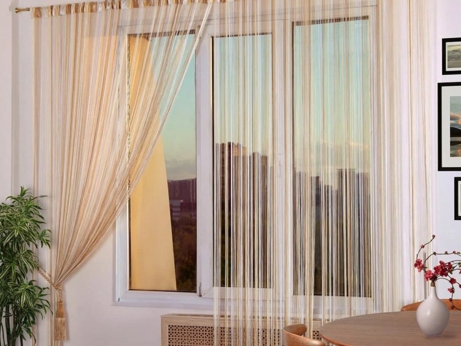 Нитяные шторы ПТК кисея Радуга 280 см на кулиске