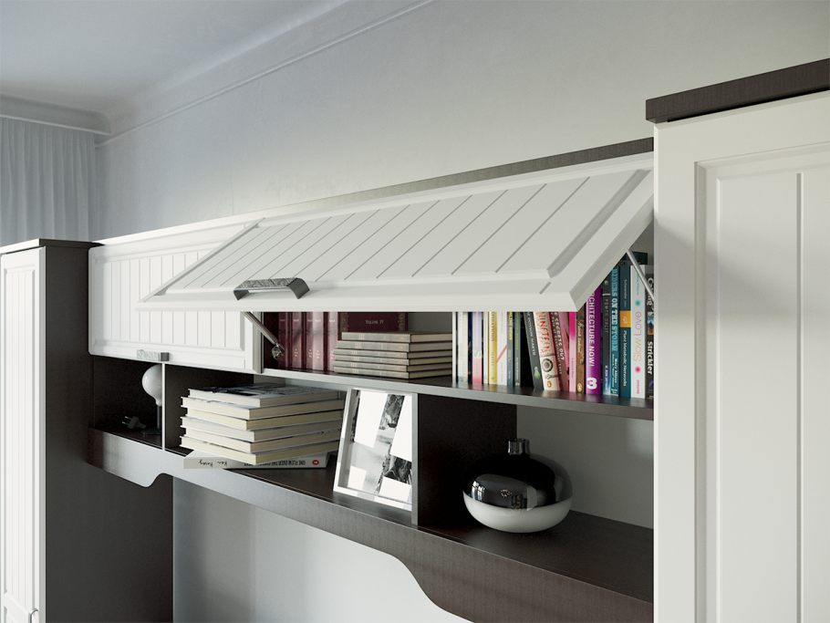 Спальня с высокими потолками