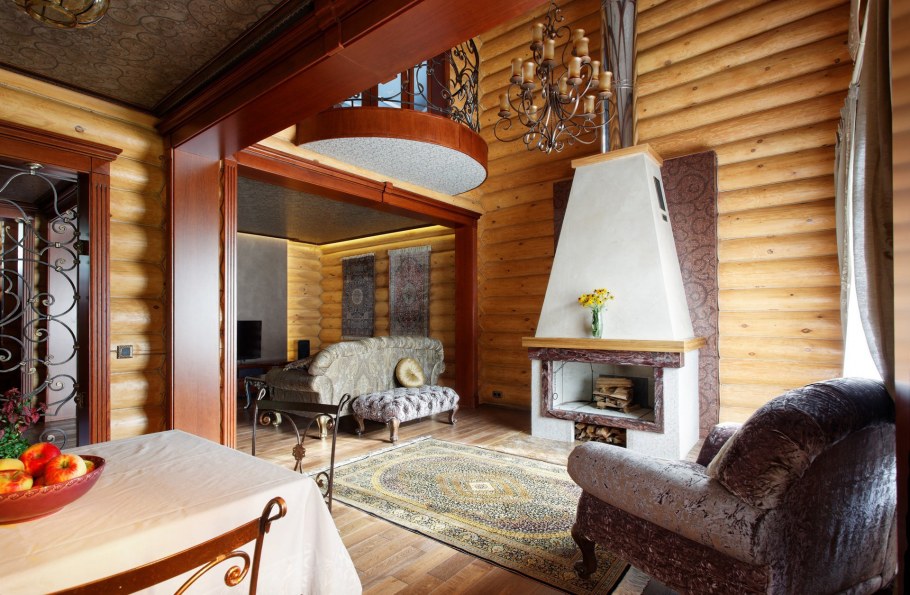 Печь Туликиви в деревянном доме