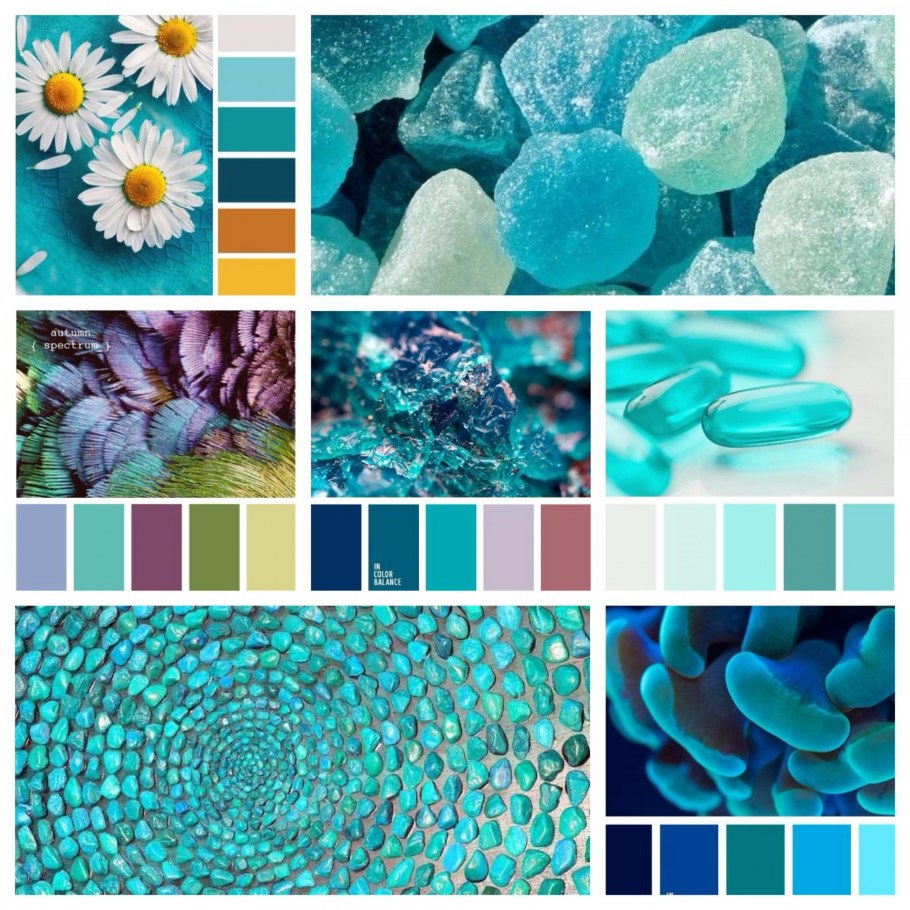 Цвет Teal Green Palette