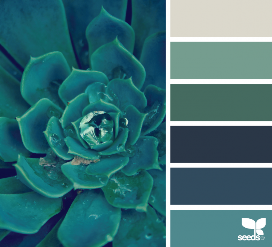 Сочетание бирюзового цвета в интерьере