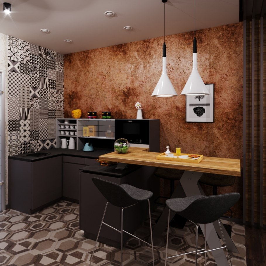 Интерьер кухни в офисе