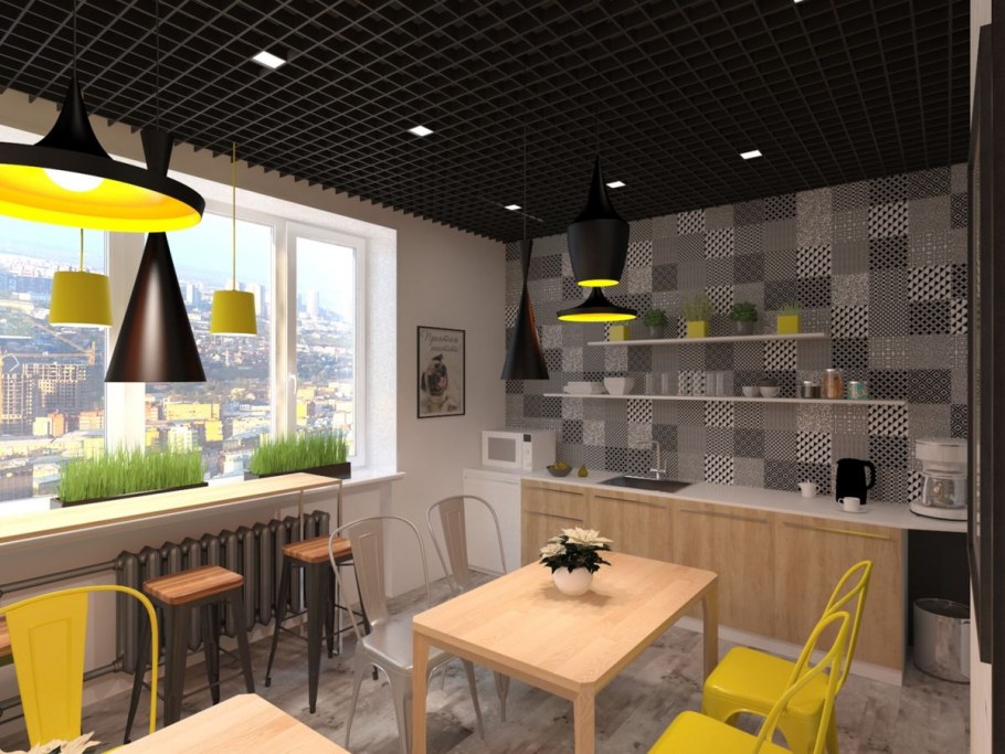 Интерьер кухни в офисе