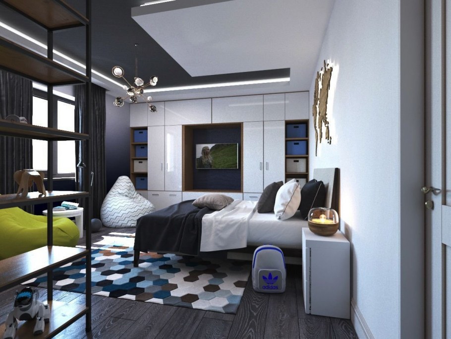 Комната в стиле лофт 12кв