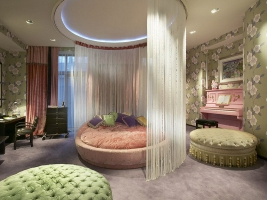 Круглая кровать для девочки