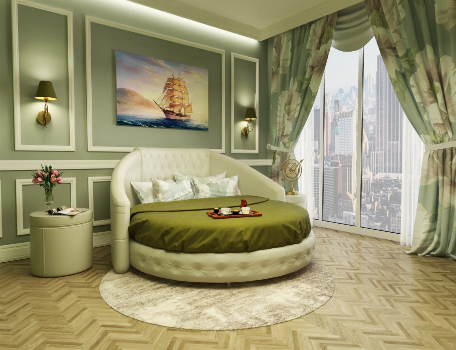 Кровать круглая для спальни