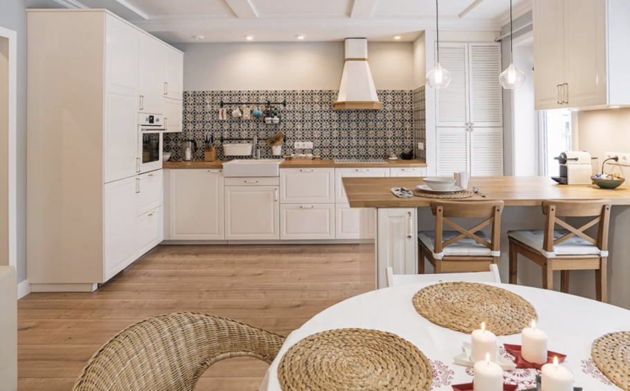 Кухня гостиная икеа 20м