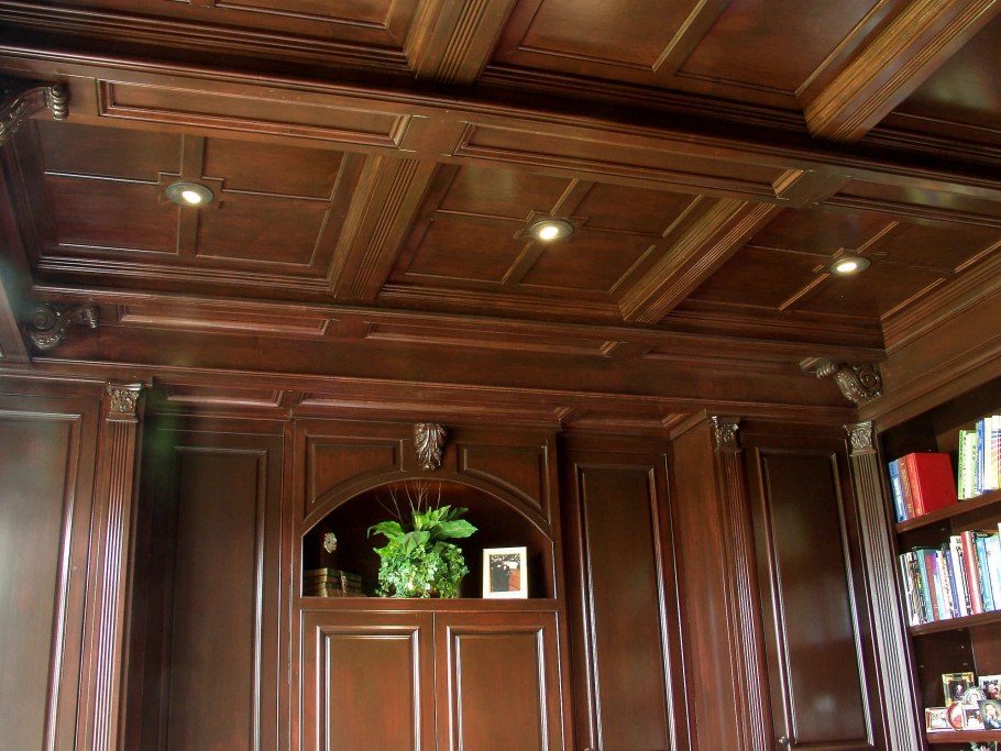 Деревянные стеновые панели кабинет