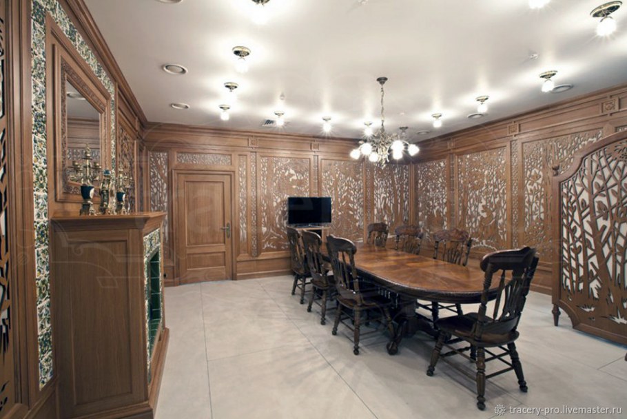 Резное дерево в интерьере