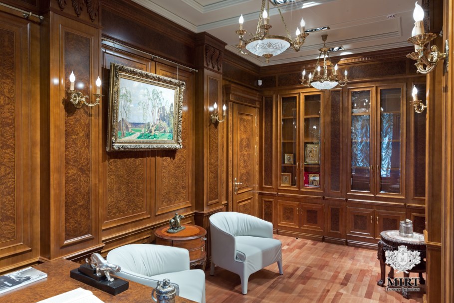 Английский кабинет интерьер