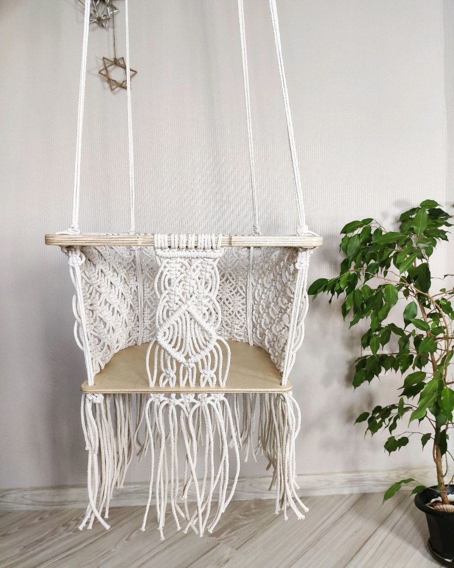 МК подвесное кресло макраме