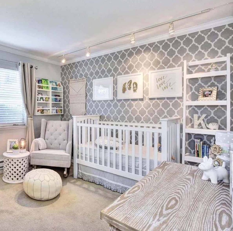 Серая детская комната