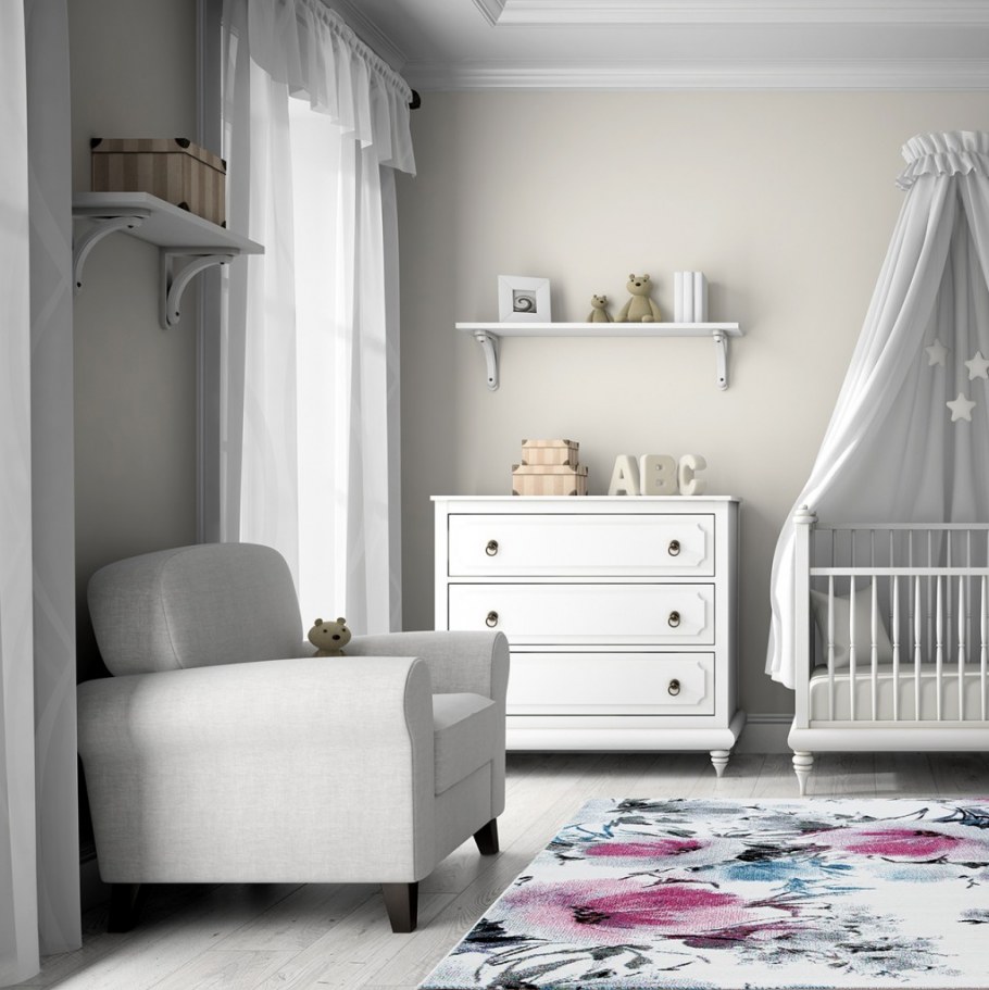 Акцентная стена в детской в скандинавском стиле