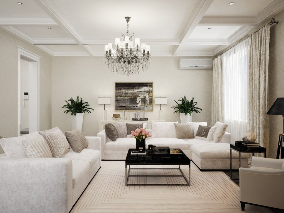 Красивый светлый интерьер