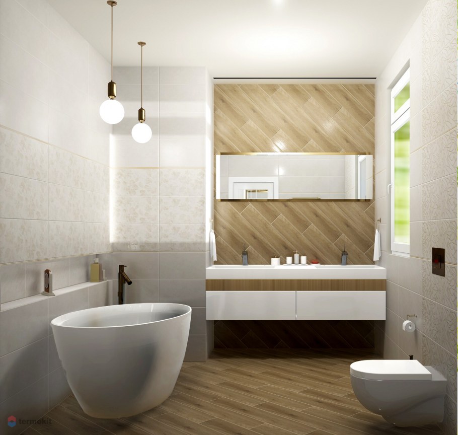 Керамогранит Creto Kronewald бежевый 19,8х119,8