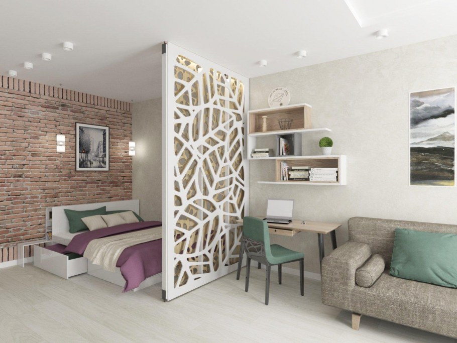 Интерьер гостиная спальня