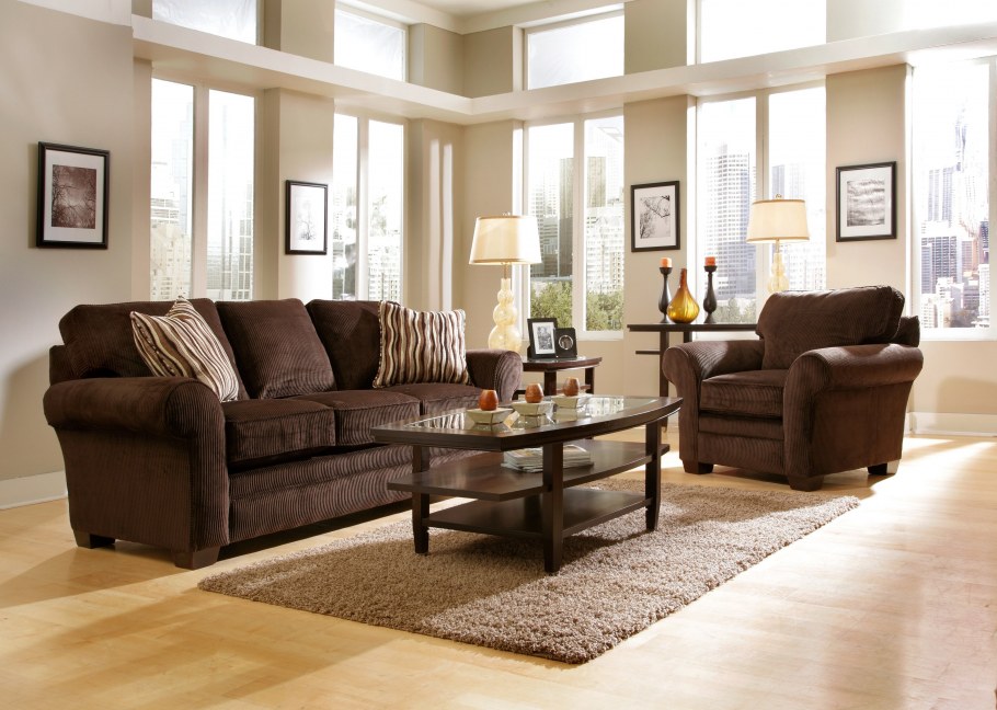 Мебель для гостиной шоколадного цвета