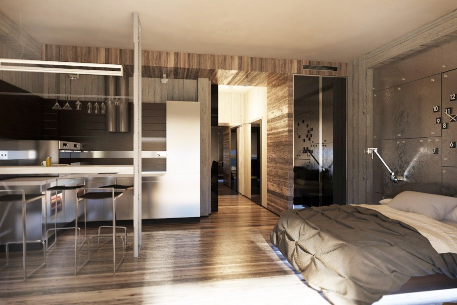 1 Комнатная квартира студия в стиле лофт