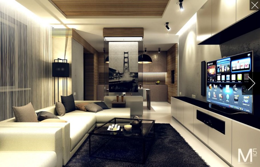 Гостиные студии в современном стиле