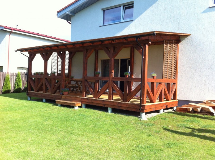 Садовый домик с верандой своими руками