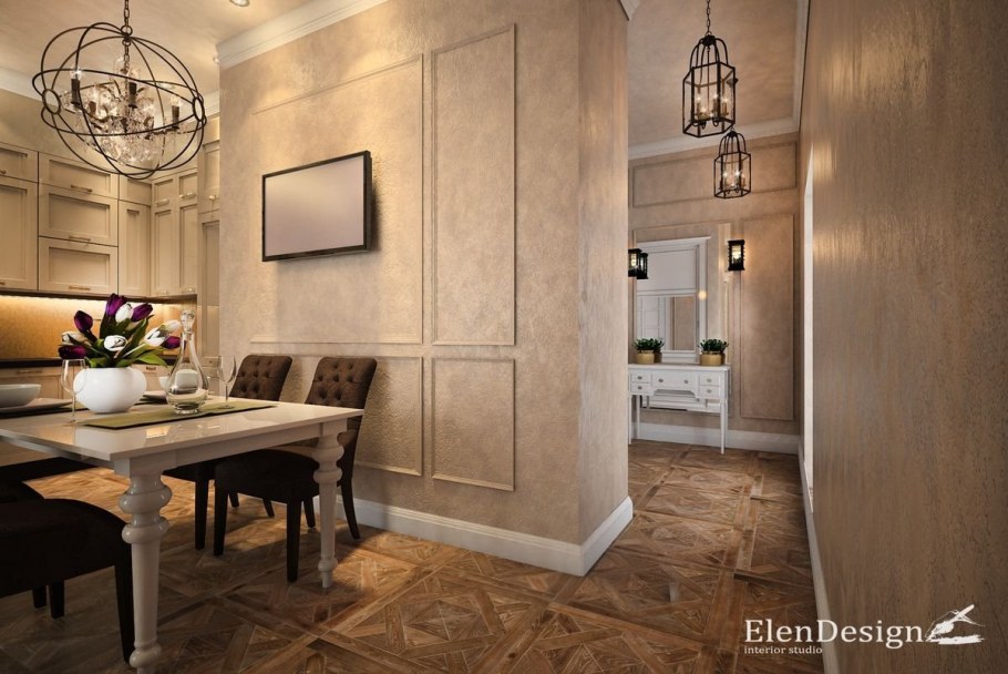 Декоративная штукатурка на кухне