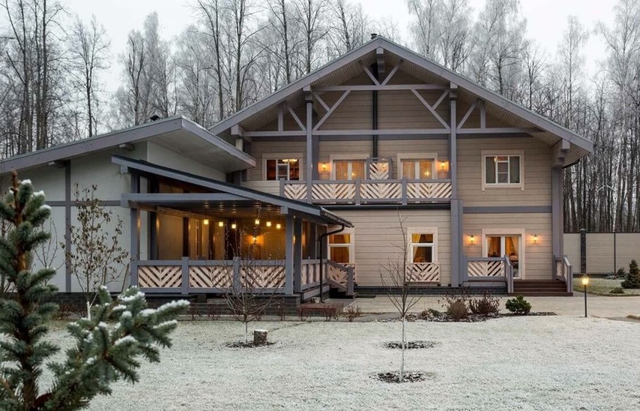 Дом из клееного бруса "серебряный век"