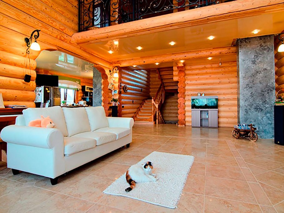 Деревянные срубы внутри