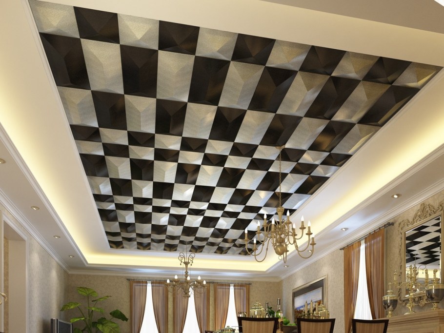 Фигурный потолок МДФ