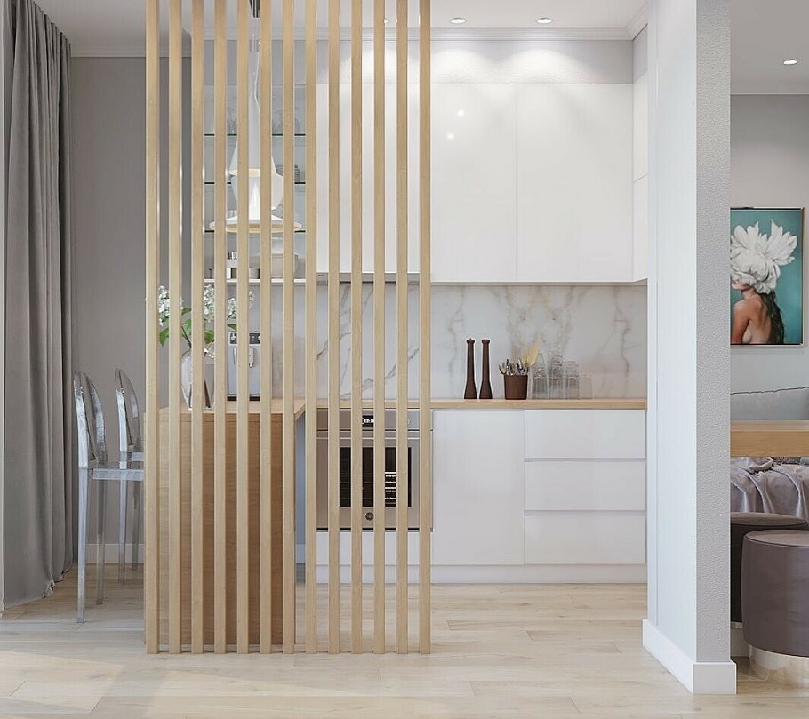 Деревянные перегородки в интерьере