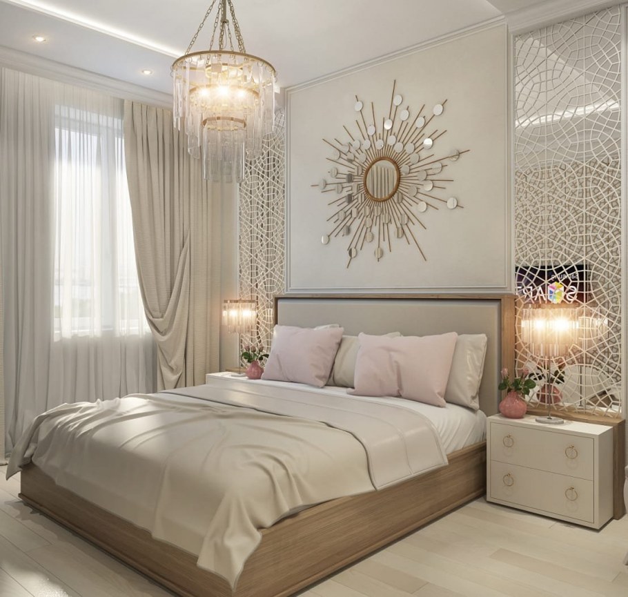 Люстра из перьев plumage White