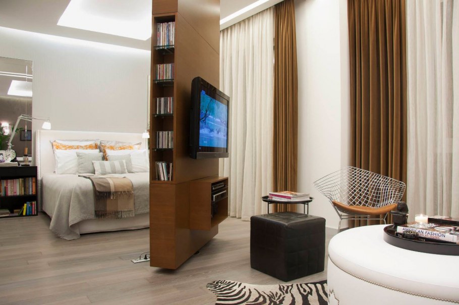 Перегородка посреди комнаты