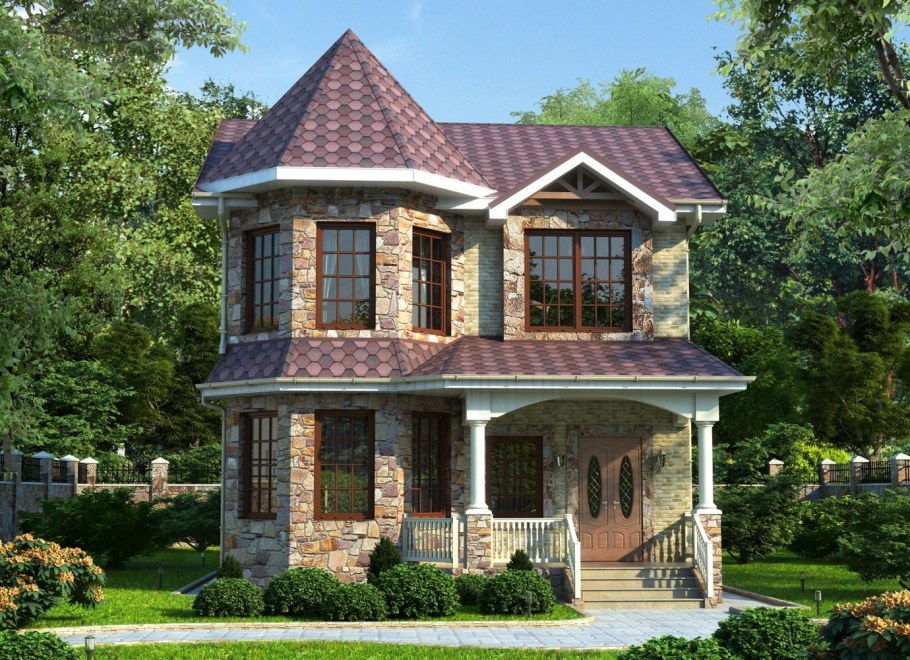 Дом с мансардой 110 кв м