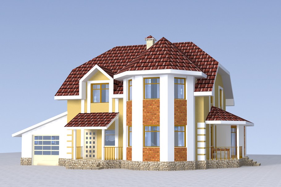 Эркер фасад коттеджа