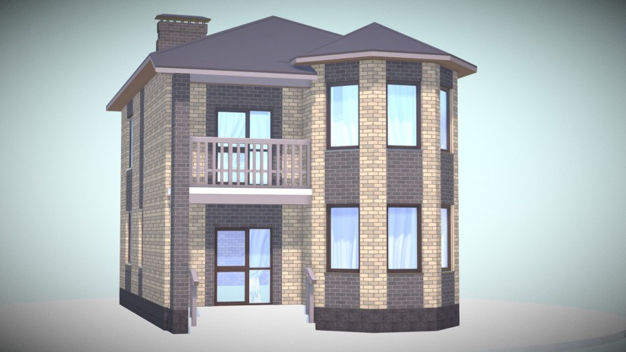 Небольшой двухэтажный дом из бруса