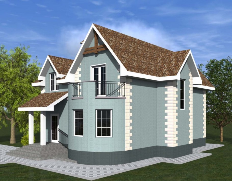 Фасады домов с эркером