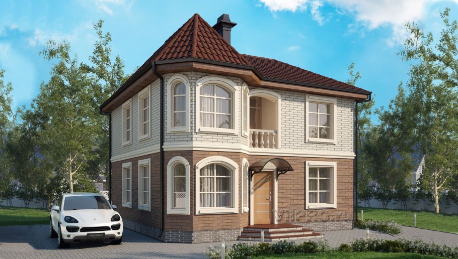 Дом с эркером двухэтажный