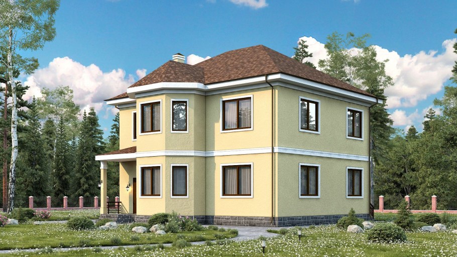 Полукруглые окна в доме