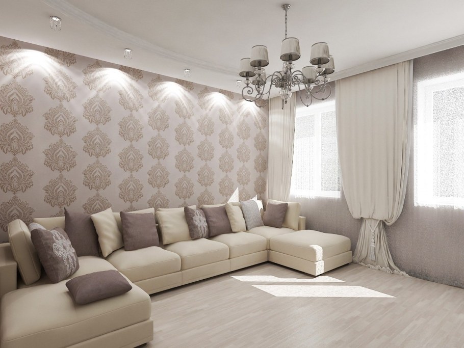 Гостиная интерьер в светлых тонах